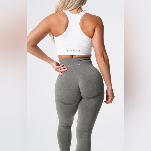 NWT NVGTN Khaki Green Contour Seamless Legging - Picture 2 of 8
